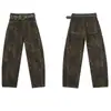 Jeans Estilo Chino Otoño 2025 para Mujer Nuevos Casuales Tie-Dye Pantalones de Guadaña Sueltos Adelgazantes de Pierna Ancha Largo Hasta el Suelo Modernos