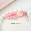 Peine Plegable de Gatito Lindo de Dibujos Animados Rosa para Flequillo Suave Peine Portátil para Desenredar el Cabello