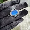 Pendente Luminoso Folha de Calcedônia Verde Incrustada Banhado a Prata Atacado Estilo Luxo Colar de Jade Wushi Pai Cabacinho de Ágata Rosa