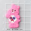 Parche de película suave para teléfono móvil con forma de oso arcoíris, material decorativo para bricolaje, horquillas, joyas, agujeros, zapatillas, hebillas, accesorios