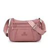 Bolsa de ombro em tecido de nylon para mulheres, grande capacidade, multicamadas, casual, adequada para o trajeto diário, leve, tecido de nylon, bolsa de maternidade