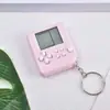 Mini máquina de juego Tetris portátil de mano juguete llavero adornos educativos para descompresión para niños pequeños regalos para estudiantes