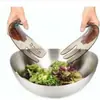 Saladkid Salad Pod Contenedor de Plástico para Ensalada con Tapa de Apertura Lateral, Frasco para Conservar Frescura, Contenedor Sellado