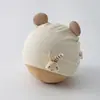 Gorro de Bebé para Primavera y Otoño Estilo Coreano Súper Lindo Conejito de Dibujos Animados Color Sólido Gorro para la Cabeza Protector contra el Viento para Exteriores Gorro Casual para Bebé