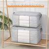 Bolsa de Almacenamiento Rayada a Prueba de Humedad y Polvo para Ropa Doméstica, Gran Capacidad, Ventana Transparente Visible para Mudanzas, Bolsa de Almacenamiento para Edredones, Venta al por Mayor