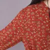 Vestido Largo Casual con Cinturón de Lazo Estampado Floral Artístico Retro Nuevo Otoño 2026