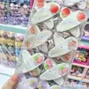 Lindo pasador BB de tela floral pequeña de fruta de azúcar de color caramelo para niños, pinza para el flequillo de niña dulce