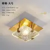 Nueva luz de balcón de estilo chino totalmente de cobre, luz para pasillo y recibidor, lámpara de techo pequeña minimalista nórdica para dormitorio, luz para pasillo de entrada
