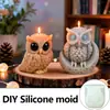 Vela Aromaterapia Especial Nova Molde Branco Halloween DIY Molde de Silicone Novo Ornamento de Vela Coruja