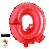 16 pulgadas Grande Rojo Perforado Imitación Hermoso Alfanumérico A~Z 0-9 Habitación de Boda Decoración de Cumpleaños Arreglo Globos