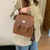Otoño 2026 Nuevo Estilo Coreano Bolso de Mujer Color Sólido Mochila para Niñas Uso Diario Casual Simple Bolso Pequeño Color Sólido