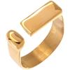 Anillo Geométrico Irregular Estilo Coreano para Mujer, Anillo Abierto Simple de Signo de Exclamación de Moda Retro, Anillo para Dedo Índice Moderno