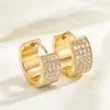 Brincos Europeus e Americanos Transfronteiriços de Aço Titânio, Argolas Lisas de Zircônia, Brincos Femininos de Aço Inoxidável, Brincos Elegantes, Joias para Piercing