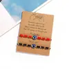 Directo de fábrica nuevo pulsera tejida de tarjeta de papel moda ojo de diablo tejida ajustable traje de pulsera de tarjeta de papel para parejas
