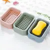 Jabonera de Doble Capa con Drenaje Soporte de Jabón con Ventosa para Baño Estante Creativo de Almacenamiento para Baño Organizador de Jabonera