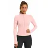 Nuevo Cárdigan de Punto Transfronterizo Cuello Alto Chaqueta Deportiva para Mujer Otoño Invierno Alta Elasticidad Secado Rápido Corte Ajustado Ropa de Yoga Tacto de Alta Gama
