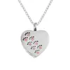 Collar Clásico de Acero Inoxidable con Forma de Corazón Se Puede Abrir Colgante de Amor Botella de Perfume Collar Conmemorativo para Mascotas Joyería Romántica