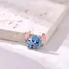 Panjia Nuevo Dibujo Animado Estéreo Stitchai Azul Colgante de Perlas con Goteo de Aceite DIY Accesorios para Pulsera Collar DIY Venta al por Mayor