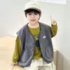 Chaleco para Niños Primavera y Otoño 2026 Nueva Moda de Doble Cara de Forro Polar Chaleco de Otoño para Niños para Usar como Ropa Exterior