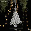 Colgante de Cristal de Hielo Navideño Adorno para Árbol de Navidad Ángel de Acrílico Transparente Luz Decoración de Lujo Utilería para Escena