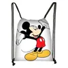 Mochila Nueva de Dibujo con Cordón Estampado Colorido de Mickey Poliéster Gran Capacidad Moderna con Cordón para Niños Venta al por Mayor Caliente