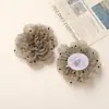 Francés Delicado y Romántico Lunares Plisado Organza Rosa DIY Accesorios para el Cabello Hechos a Mano Zapatos Bolsos Accesorios de Ropa Accesorios