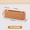 Portatarjetas de Nogal Multifuncional Vertical de Escritorio Caja de Almacenamiento de Tarjetas de Visita Portatarjetas de Madera con Múltiples Compartimentos LOGOTIPO