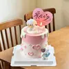 Decoración para Pastel del Día de San Valentín Qixi 2026 Pareja Teléfono Cachorro Gatito Adornos Tarjeta de Confesión de Amor Inserto