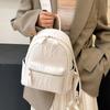Mochila Casual de Color Puro de Gran Capacidad Estilo Preppy para Mujer 2025 Nuevo Artículo de Exportación Moda Ropa de Trabajo Mochila de Viaje para Mujer