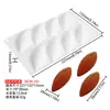 Forma de Bolo Mousse de Cacau 6 Conexões Transfronteiriça Forma de Silicone de Grão de Cacau e Chocolate Forma para Assar Confeitaria Ocidental