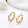 Fornecimento Direto da Fábrica anel de moda elegante com diamante incrustado feminino cobre fundido estilo coreano anel de pulseira de ouro 14K acessórios de joias