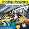 Líquido restaurador de faros kineshinex, limpiador para amarilleamiento de pantallas de lámparas de coche, kit de herramientas, no requiere pulido