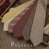 Gravata Masculina Cor Café Retrô Amarrada à Mão Britânica 8cm Formal Negócios Casamento Presente para Noivo Caixa Tendência
