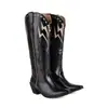 Otoño 2026 Comercio Exterior Transfronterizo Botas de Tacón Grueso Altas Botas de Mujer Talla Grande 40-48 Botas Martin Botas Bordadas de Mujer Venta al por Mayor