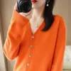Nueva Chaqueta de Punto con Botones de Cuello en V para Mujer de la Colección Primavera y Otoño 2026, Top de Manga Larga, Chaqueta Cardigan Versátil Estilo Coreano