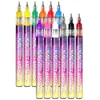 Caneta para nail art com ponta de 0,5 mm para uso transfronteiriço, caneta de pintura de unhas DIY de 12 cores, caneta de grafite para nail art de secagem rápida, caneta marcadora para desenho de linhas