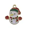 140 Dibujo Animado Aleación Goteo de Aceite Papá Noel Alce Árbol Copo de Nieve Pendientes DIY Pulsera Colgante Accesorios de Joyería