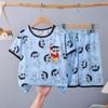 Pijamas de verano para niñas transfronterizos, finos, de manga corta, para niños medianos y grandes, para niños, niñas pequeñas, bebés, dibujos animados, bonitos, de verano.