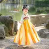 Novo Estilo Chinês de Alta Qualidade Tang Suit para Meninos, Roupa de Estilo Antigo para Meninos, Vestido de Princesa para Meninas, Verão