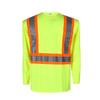 Ropa reflectante multifuncional de noche transfronteriza protección de seguridad camiseta reflectante de manga larga resaltada cuello redondo tira reflectante camiseta al por mayor