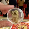 Adesivo de celular estilo Shuibei em ouro puro 999 com motivos de dinheiro e ovelhas, acessório criativo para atrair clientes, brindes no atacado