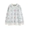 Tricô Bordado Estilo Suave de Outono Design de Nicho Feminino Top de Tricô Plush Casual Solto de Alta Qualidade