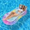 Cama flotante de agua con mariposa de lentejuelas gruesa ecológica nueva transfronteriza con almohada individual pvc malla fila flotante inflable