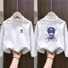 Roupa de Baixo Infantil Gola Alta Meia Outono/Inverno Novo Estilo Veludo Alemão Roupas de Outono para Meninos Top de Manga Longa Quente e Versátil para Crianças de Meia-Idade a Mais Velhas