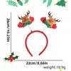 Faixa de cabelo de decoração de Natal Galhos de veado de Natal Fivela de cabeça de boneco de neve Fantasia de Natal Adultos Crianças Faixa de cabeça Acessório de cabeça
