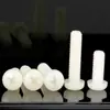 Tornillos de Plástico Redondo Aislados de Nylon Blanco Tornillos de Plástico de Cabeza Plana Ranura de Cruz Tornillos de Plástico para Cable de Máquina Tornillos de Cabeza Plana