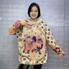 Suéter con capucha de talla europea grande con estampado de elefante para mujer, Otoño e Invierno, Nuevo, Industria pesada europea, Perforación en caliente, Holgado, Todo-partido, Top para mujer
