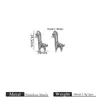 Colgante de Animal Jirafa Pingüino de Acero Inoxidable Transfronterizo Europeo y Americano Chapado en Oro de 18K Accesorios de Joyería Colgante DIY Collar