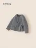 Roupa Infantil Bangxuan Primavera e Outono Suéter Cardigã Infantil Manga Longa Macio Tricô para Bebês Fio de Bolinhas Top para Meninas