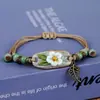 Pulsera de Cerámica Hecha a Mano con Dijes de Flor de Puente Roto Joyería Pequeña Suministro para Puestos Callejeros Pulsera de Moda Tendencia Accesorios para Mujer
